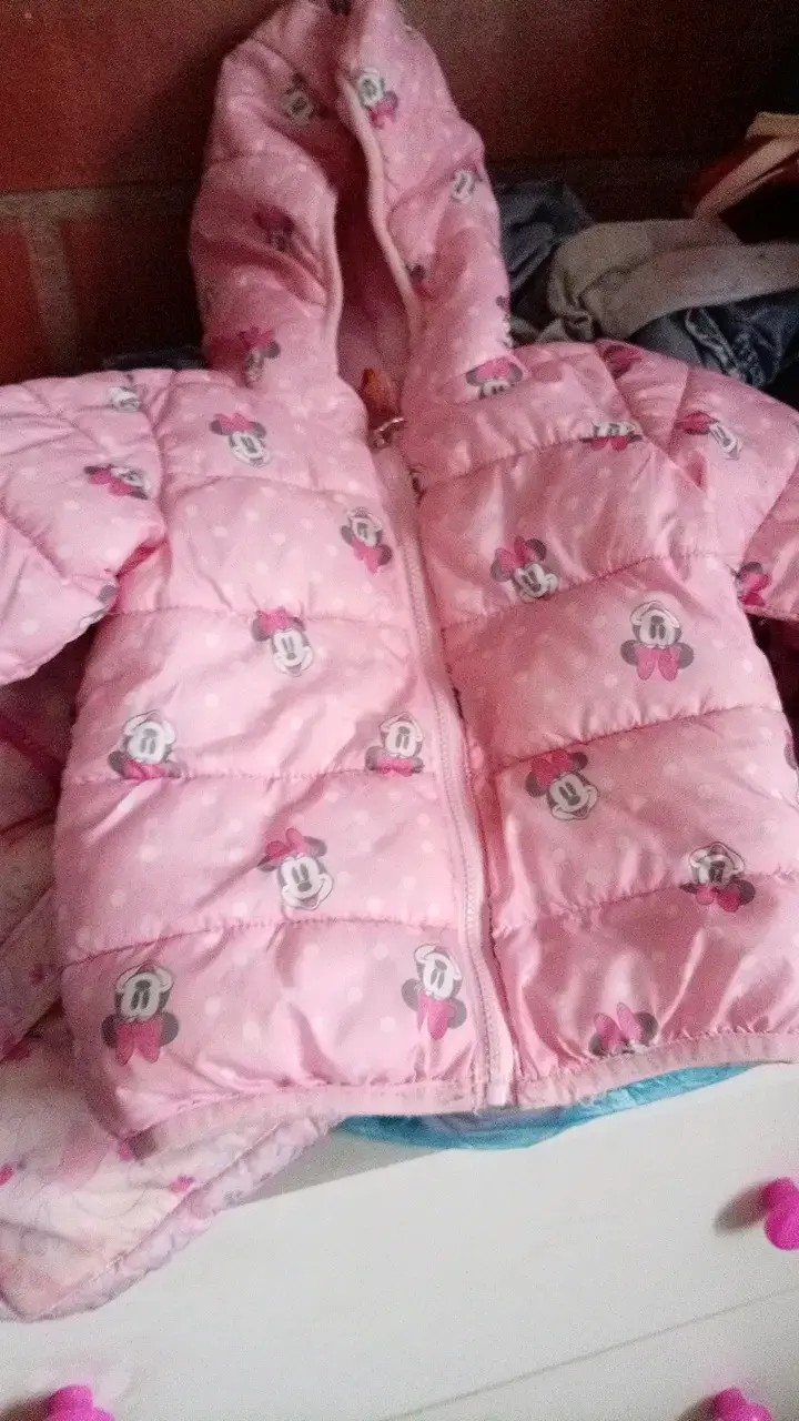 Chaqueta infantil Minnie Mouse rosada