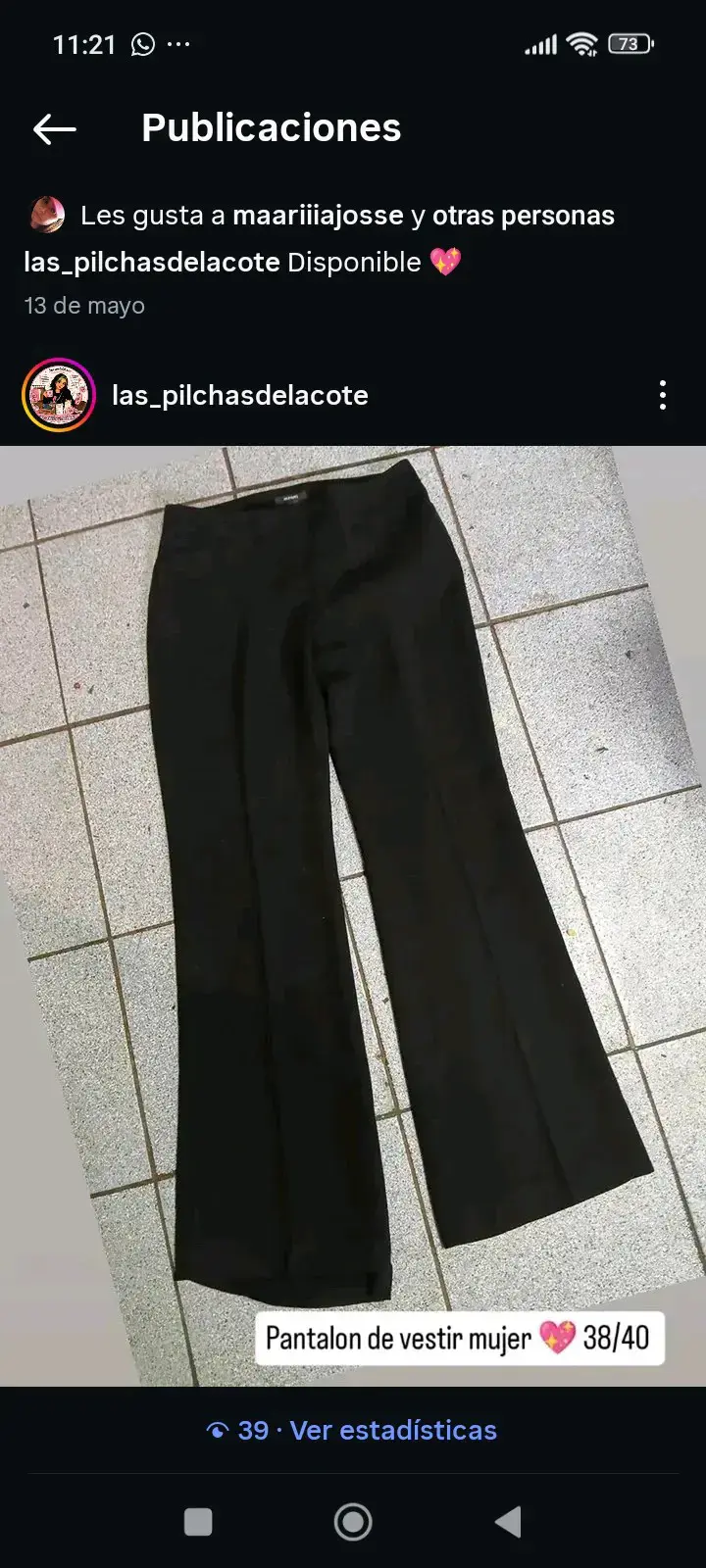 Pantalón de vestir negro para mujer - 1