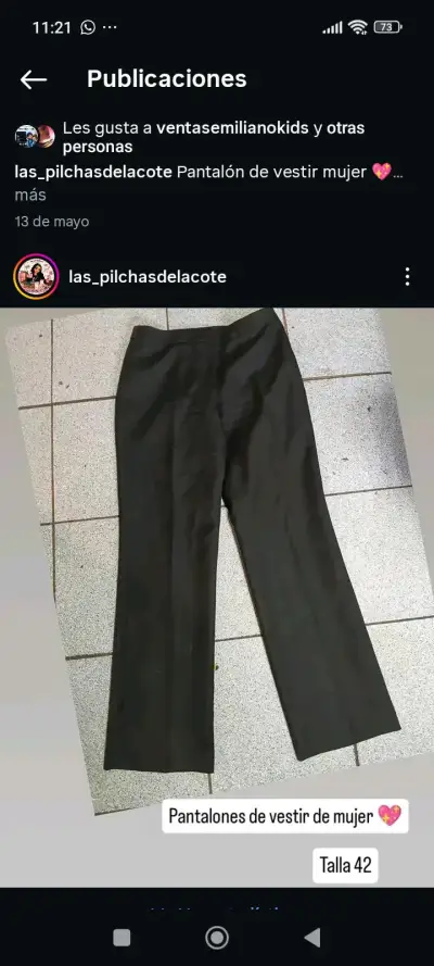 Pantalón de vestir negro para mujer - miniatura 3