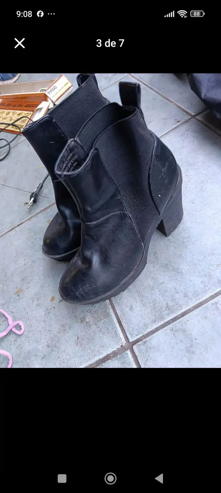 Botines de cuero marrón para mujer - 2