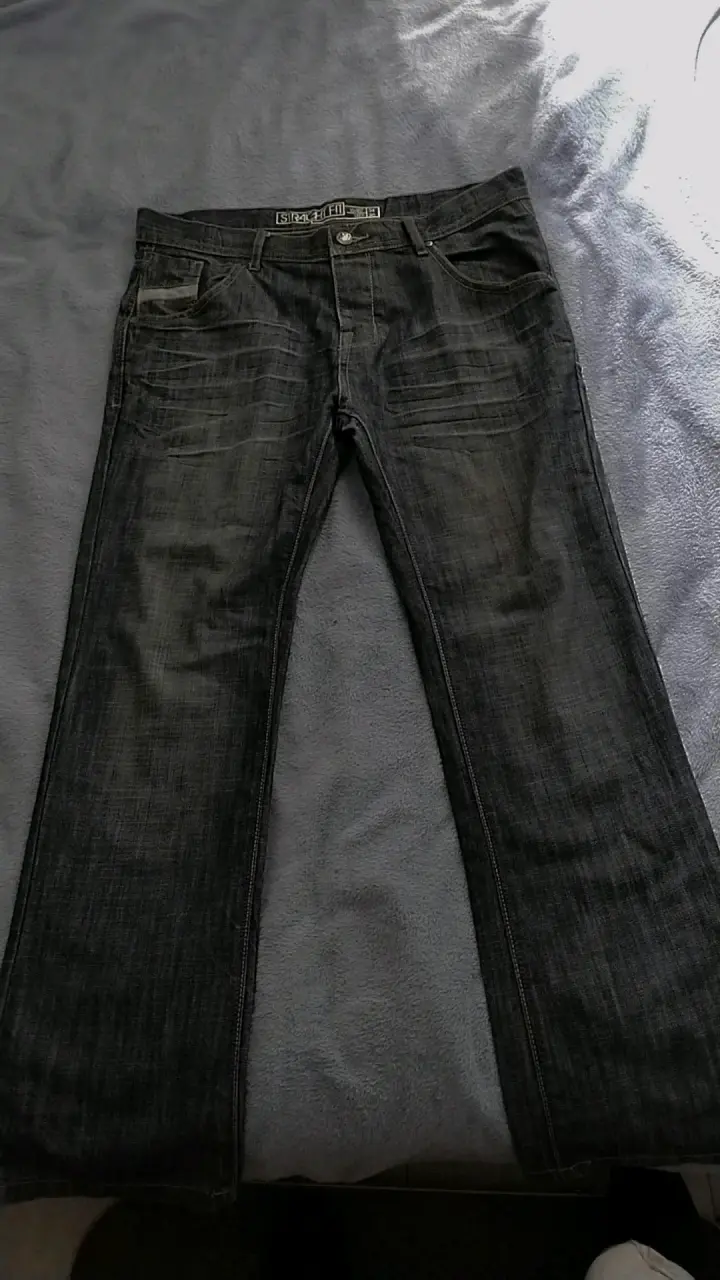 Jeans azul oscuro estilo rectos - 1