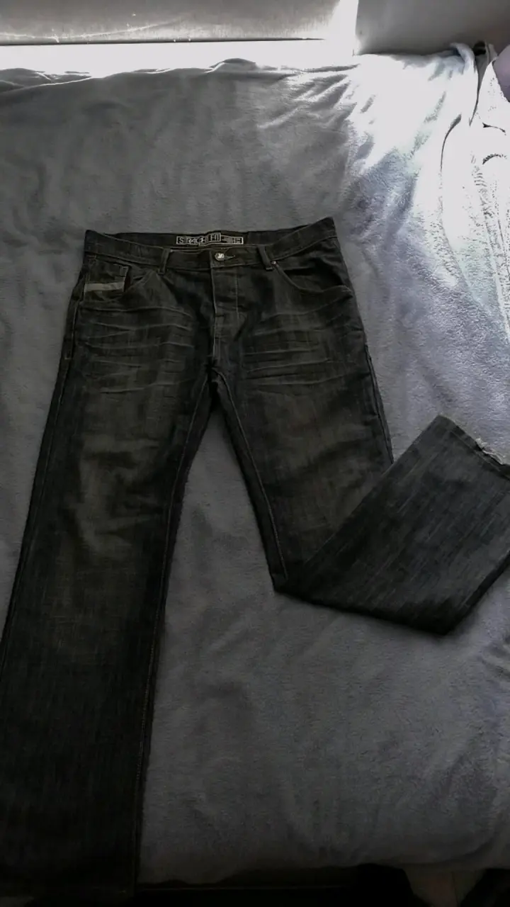 Jeans azul oscuro estilo rectos - 2