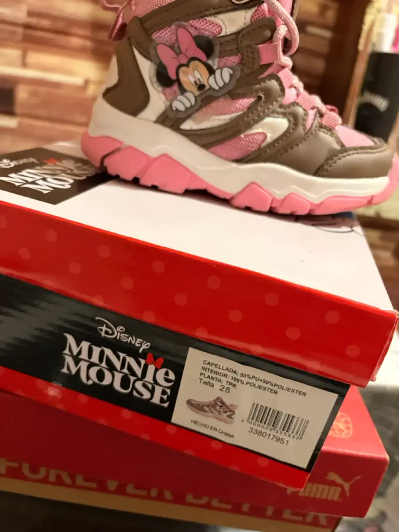 Zapatillas infantiles Minnie Mouse rosadas - 5