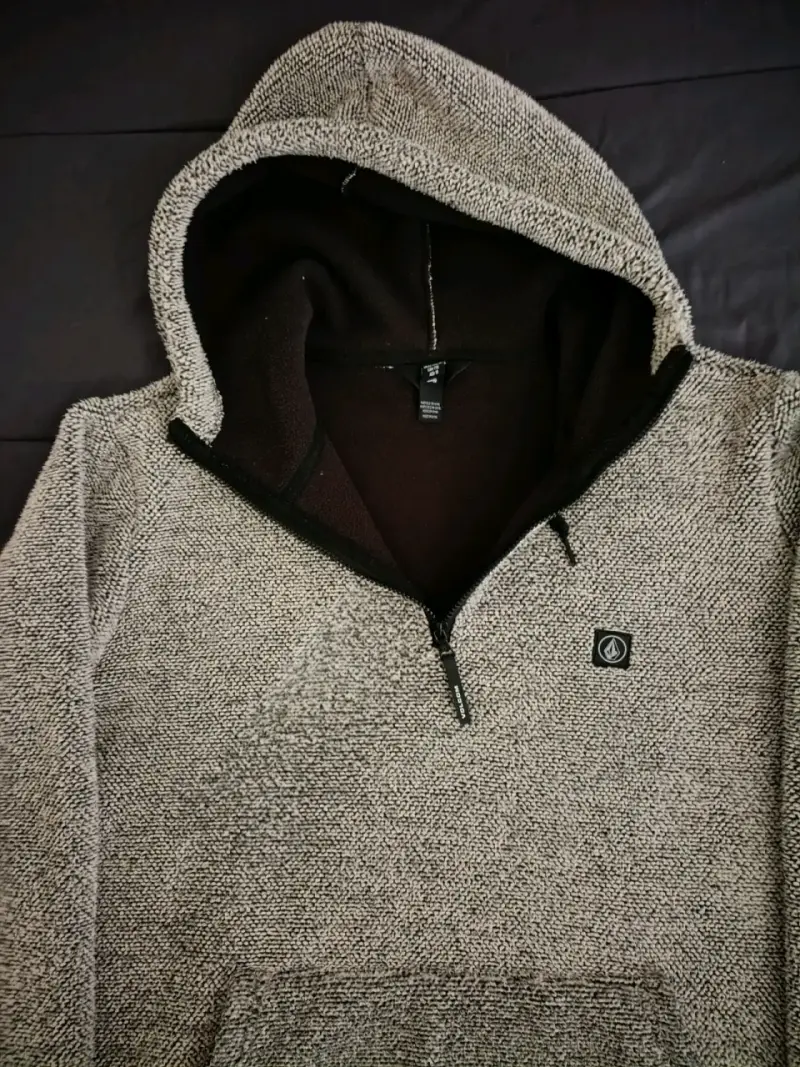 Polerón con capucha Volcom gris jaspeado - 1