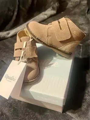 Zapatos (botines) de bebé Opaline beige - miniatura 1