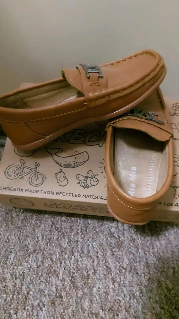 Mocasines de cuero marrón para niños - 2