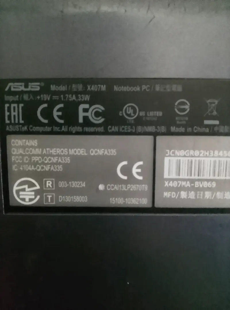 Pantalla ASUS x407 con carcaza - 4