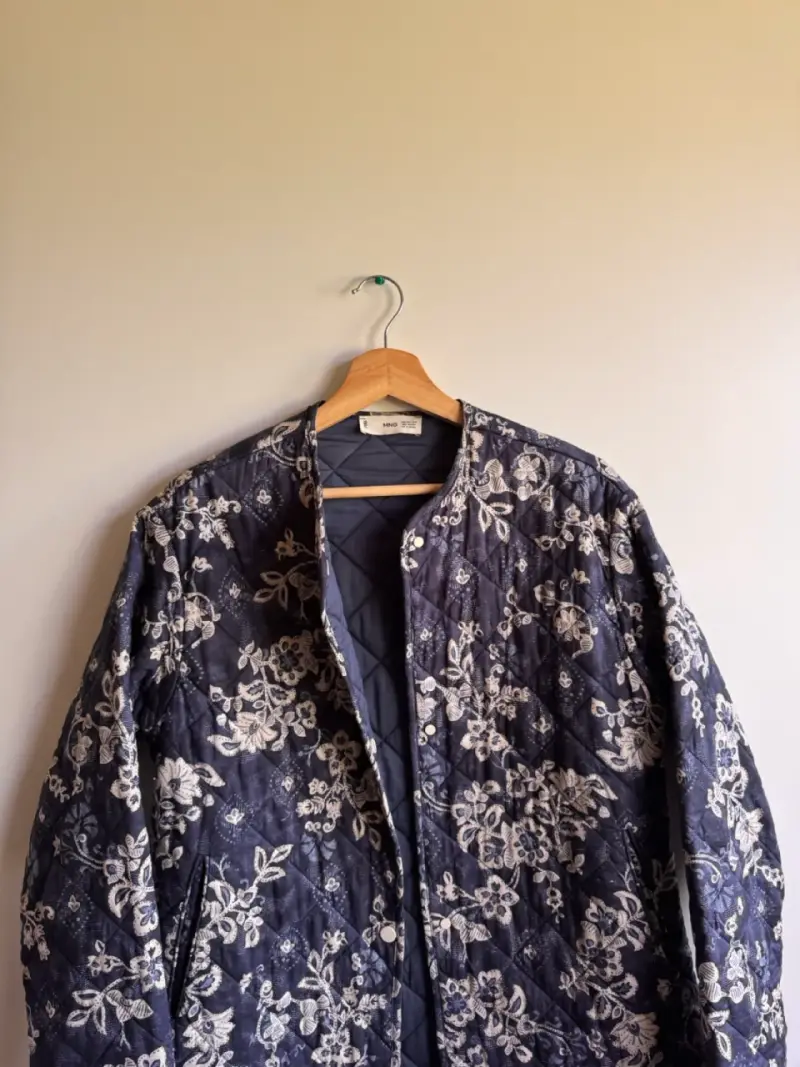 Chaqueta Mango talla M acolchada azul para mujer - 3