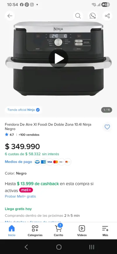 Freidora de aire Ninja Foodi MAX XL - miniatura 4