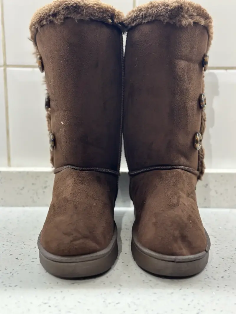 Botas de invierno marrones con forro de piel - 2