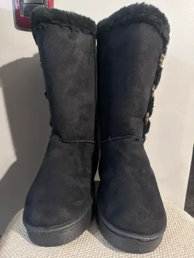 Botas de invierno marrones con forro de piel - miniatura 3