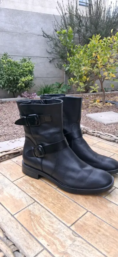BOTINES BIKER TAMARIS CUERO - miniatura 1