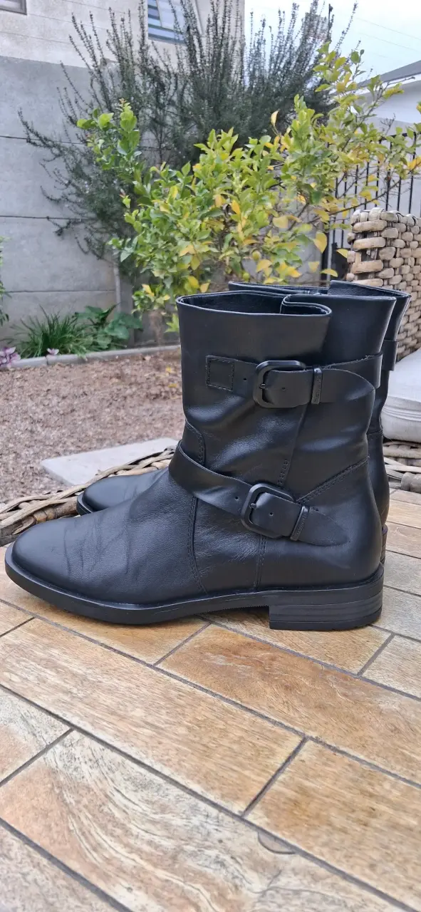 BOTINES BIKER TAMARIS CUERO - 5