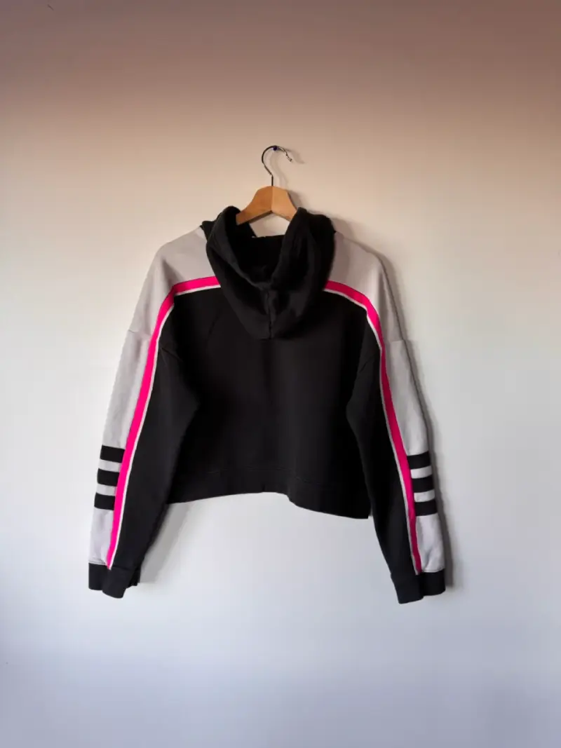 Polerón Adidas Talla M/L negro con capucha - 4
