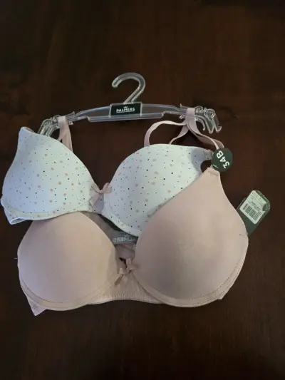 Pack sostén Palmers 34B rosado y estampado nuevos - miniatura 1