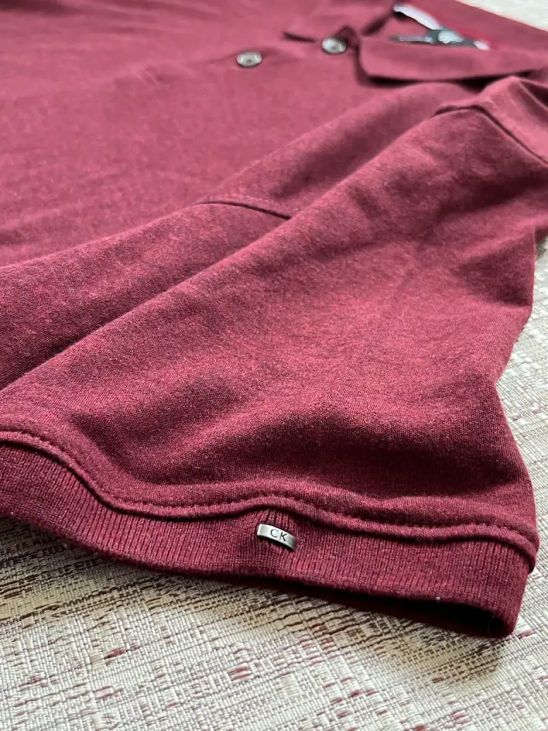 Polera polo burdeos Calvin Klein - 3