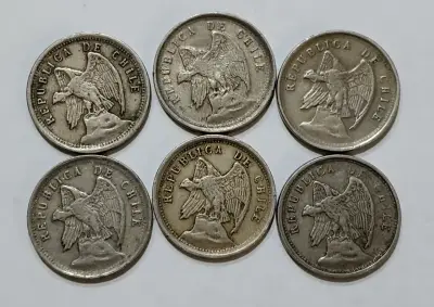 Monedas antiguas 5 centavos Chile 1920 - 1938 - miniatura 2