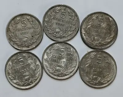 Monedas antiguas 5 centavos Chile 1920 - 1938 - miniatura 3