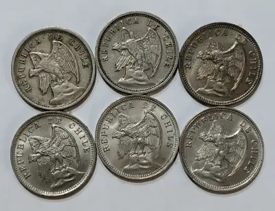Monedas antiguas 5 centavos Chile 1920 - 1938 - miniatura 4