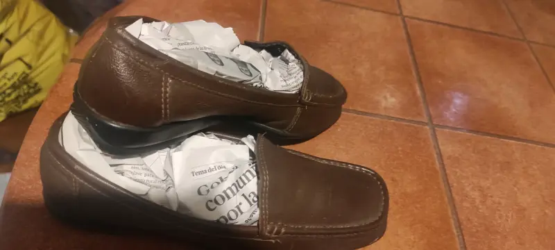 Mocasines de cuero marrón para mujer - 2