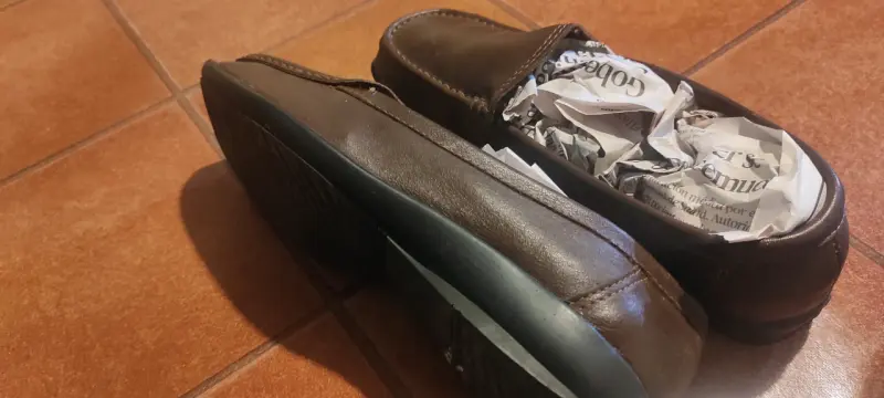 Mocasines de cuero marrón para mujer - 3