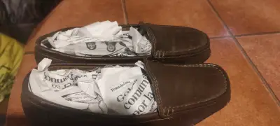 Mocasines de cuero marrón para mujer - miniatura 4
