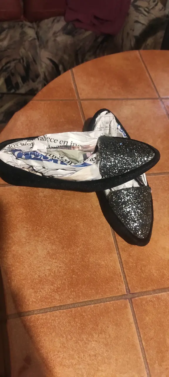 Zapatos planos negros con brillo - 2