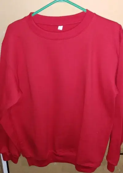 Polerón rojo unisex de algodón - miniatura 1