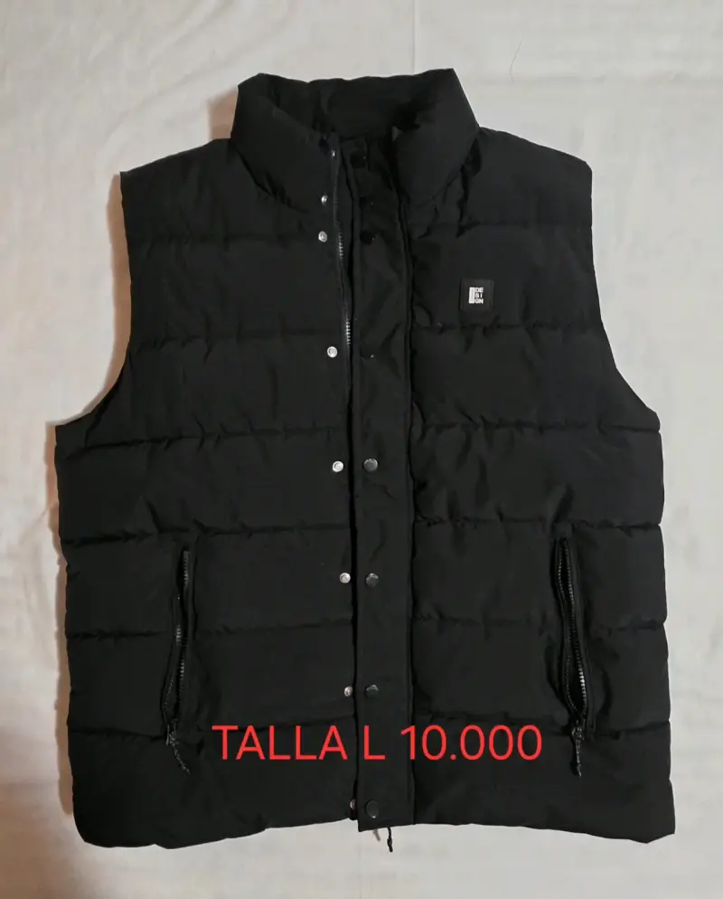 Chaleco acolchado negro talla L