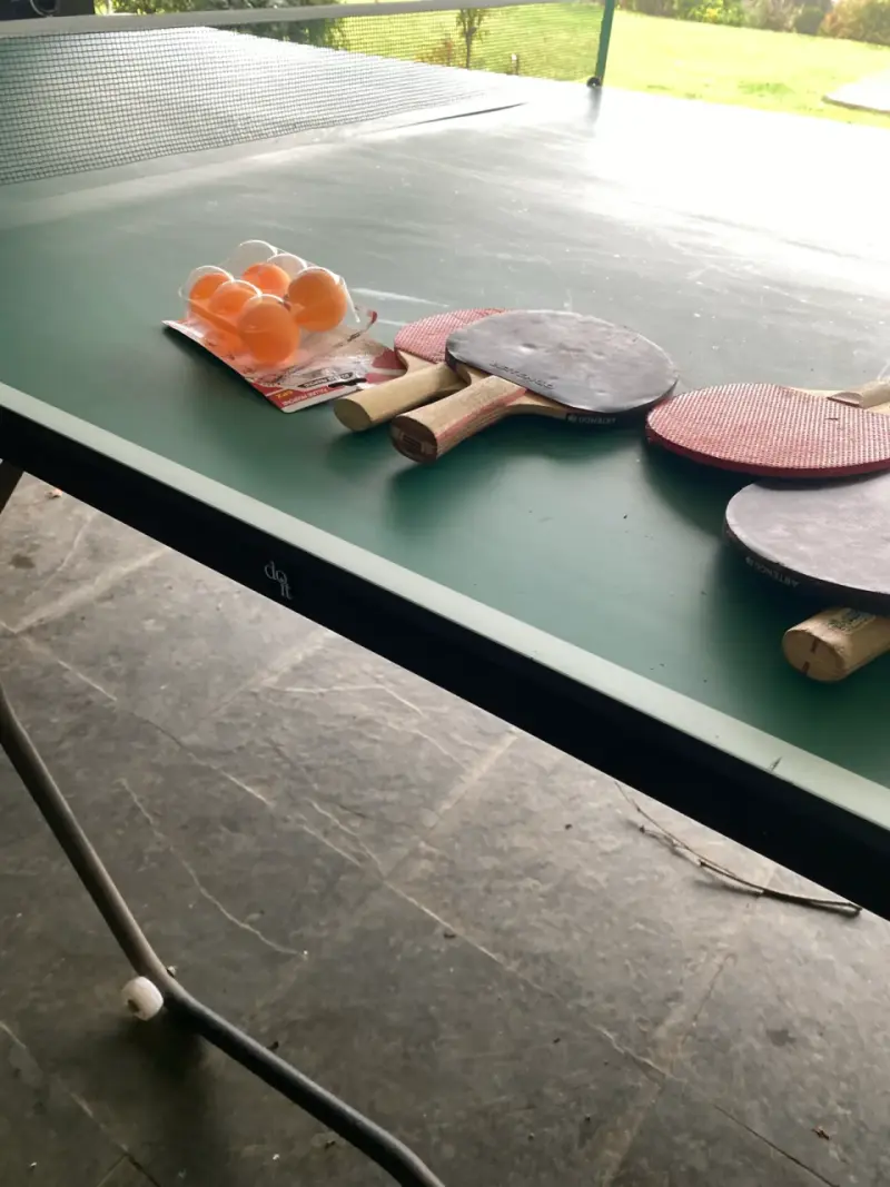 Mesa de ping pong plegable con accesorios - 2