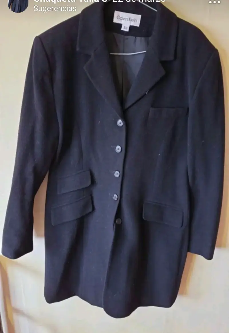 Blazer negro Calvin Klein talla S a m