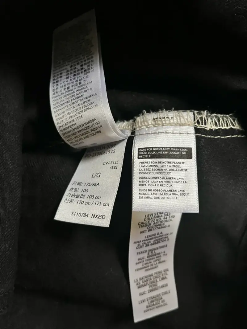 Chaqueta de mezclilla negra Levi's talla L - 3