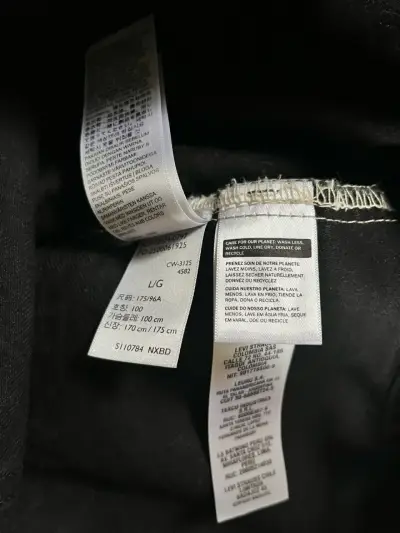 Chaqueta de mezclilla negra Levi's talla L - miniatura 3