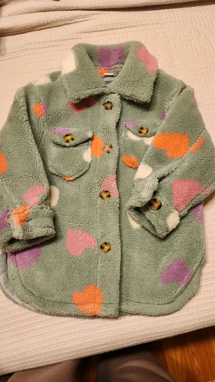 Chaqueta para niña de corazones talla 3 - 1