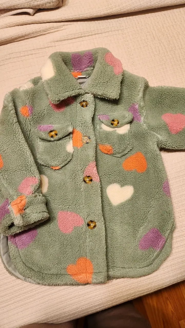Chaqueta para niña de corazones talla 3 - 2