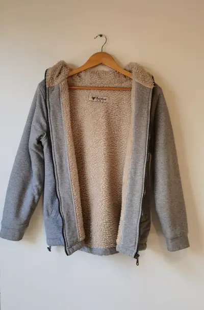 Polerón Raindoor talla S gris con capucha y cierre - miniatura 3