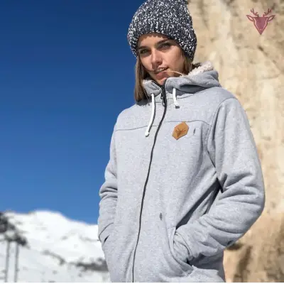 Polerón Raindoor talla S gris con capucha y cierre - miniatura 6