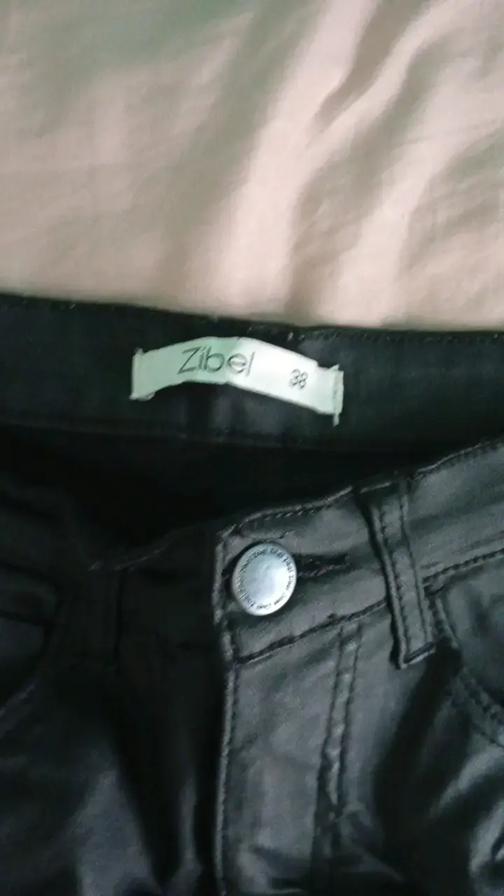 Pantalones de cuero negros MUJER - 2