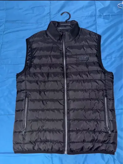 Chaleco acolchado negro Guess para hombre original - miniatura 1