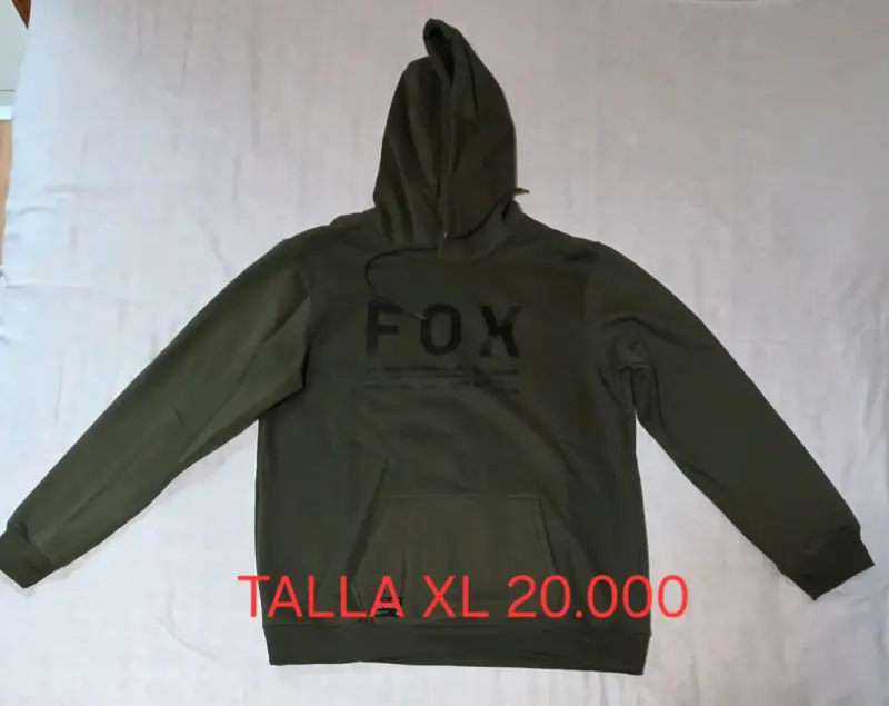 Polerón con capucha FOX verde talla XL