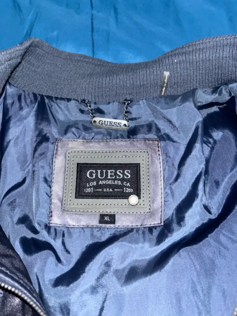 Chaqueta de cuero azulada para hombre - 3