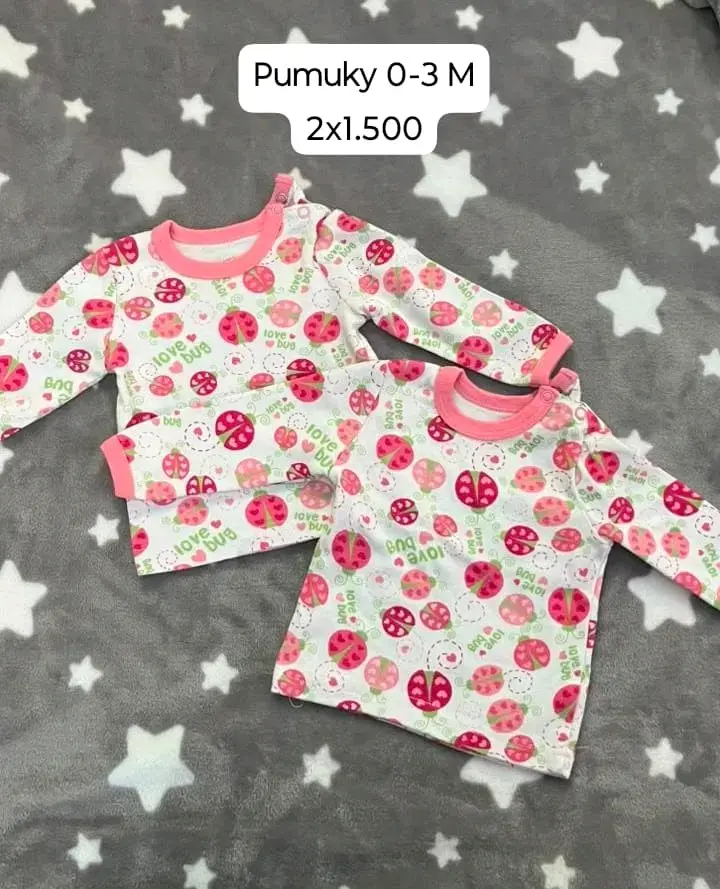Conjunto bebé Ficcus 3M blanco y rosado - 3