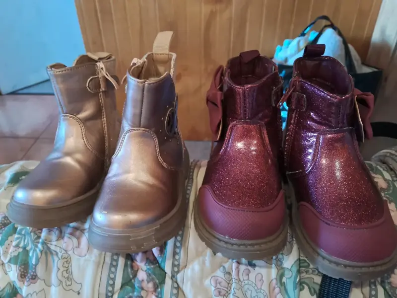 Botines infantiles rosados con brillo Pillin - 4