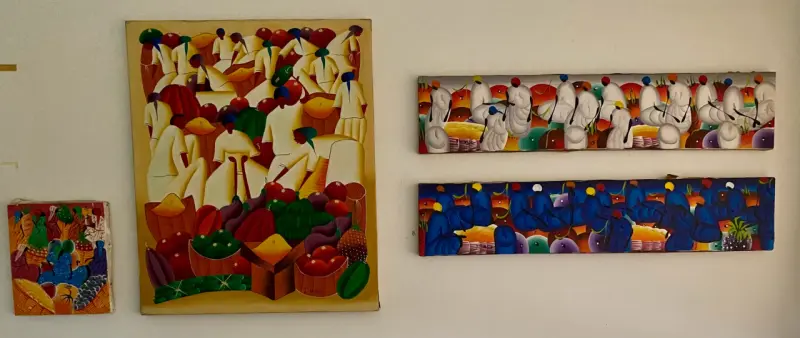 Conjunto de cuadros coloridos de arte étnico