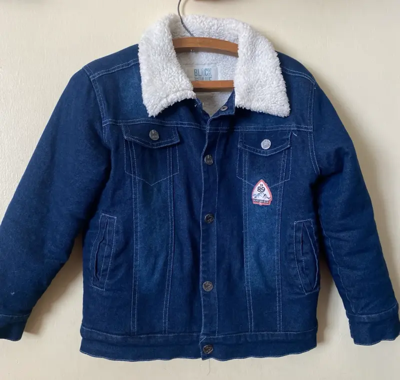 Chaqueta de mezclilla con forro de borrego niño t8 - 2