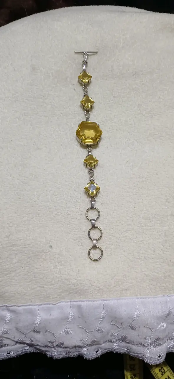 Pulsera de plata con piedras citrino natural - 3