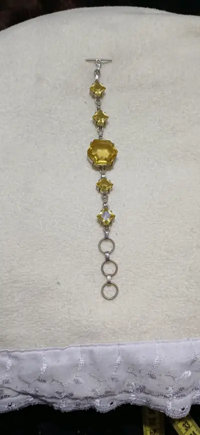 Pulsera de plata con piedras citrino natural - miniatura 3