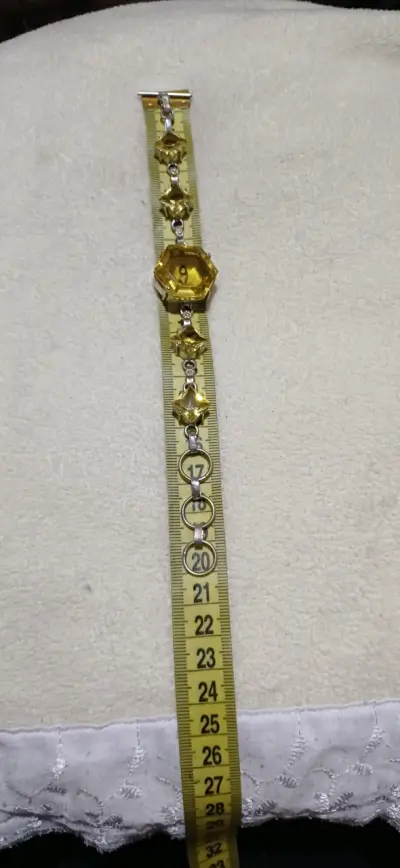Pulsera de plata con piedras citrino natural - miniatura 4