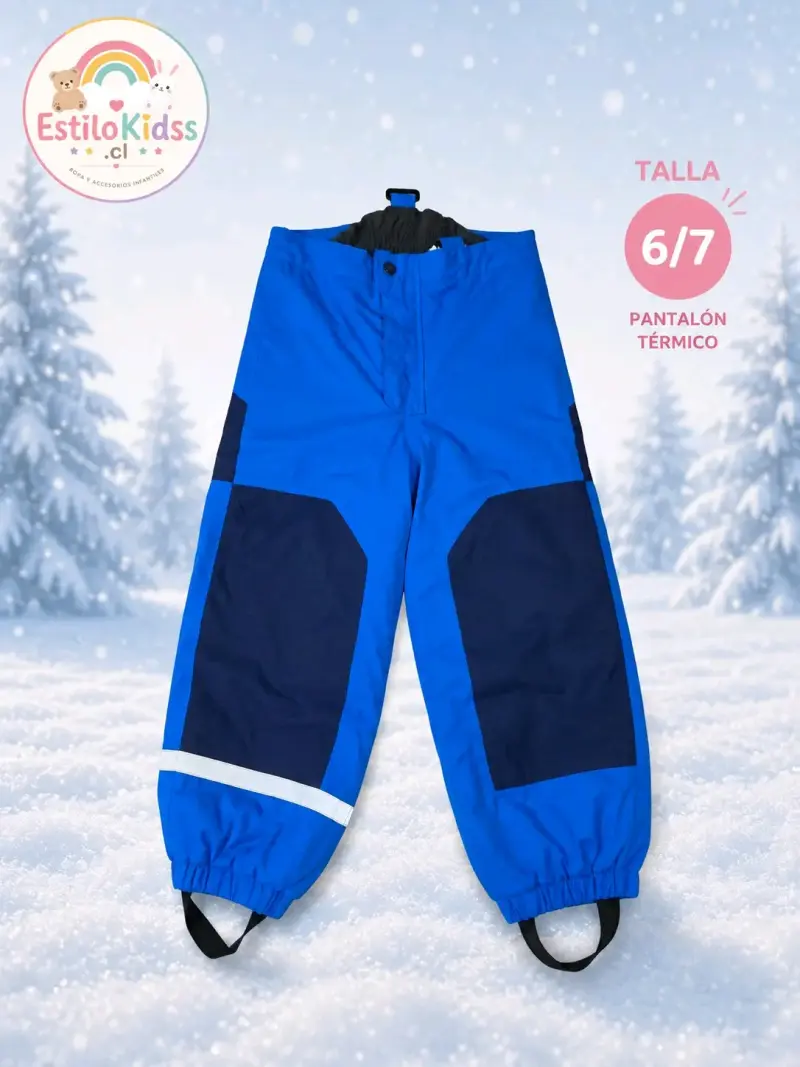 Pantalón térmico infantil azul talla 6/7