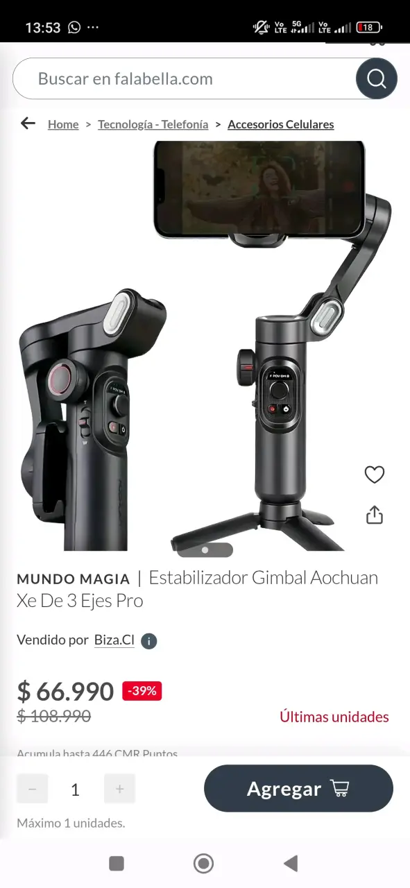 Estabilizador Aochuan Smart XE - 5